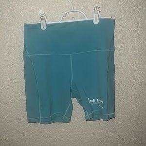 Green lululemon shorts